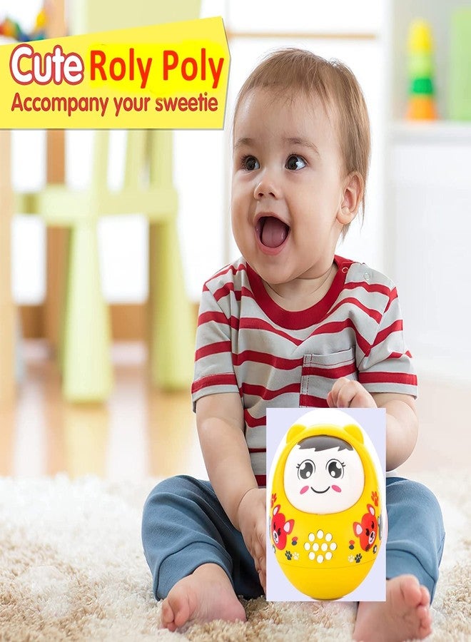 FRATELLI Roly Poly Push and Shake Wobbling Bell Sounds Tumbler Doll Toy for 3 Months & Above ( Pack of 1 ISI Certified-Made in India (Multicolor) - Image 3